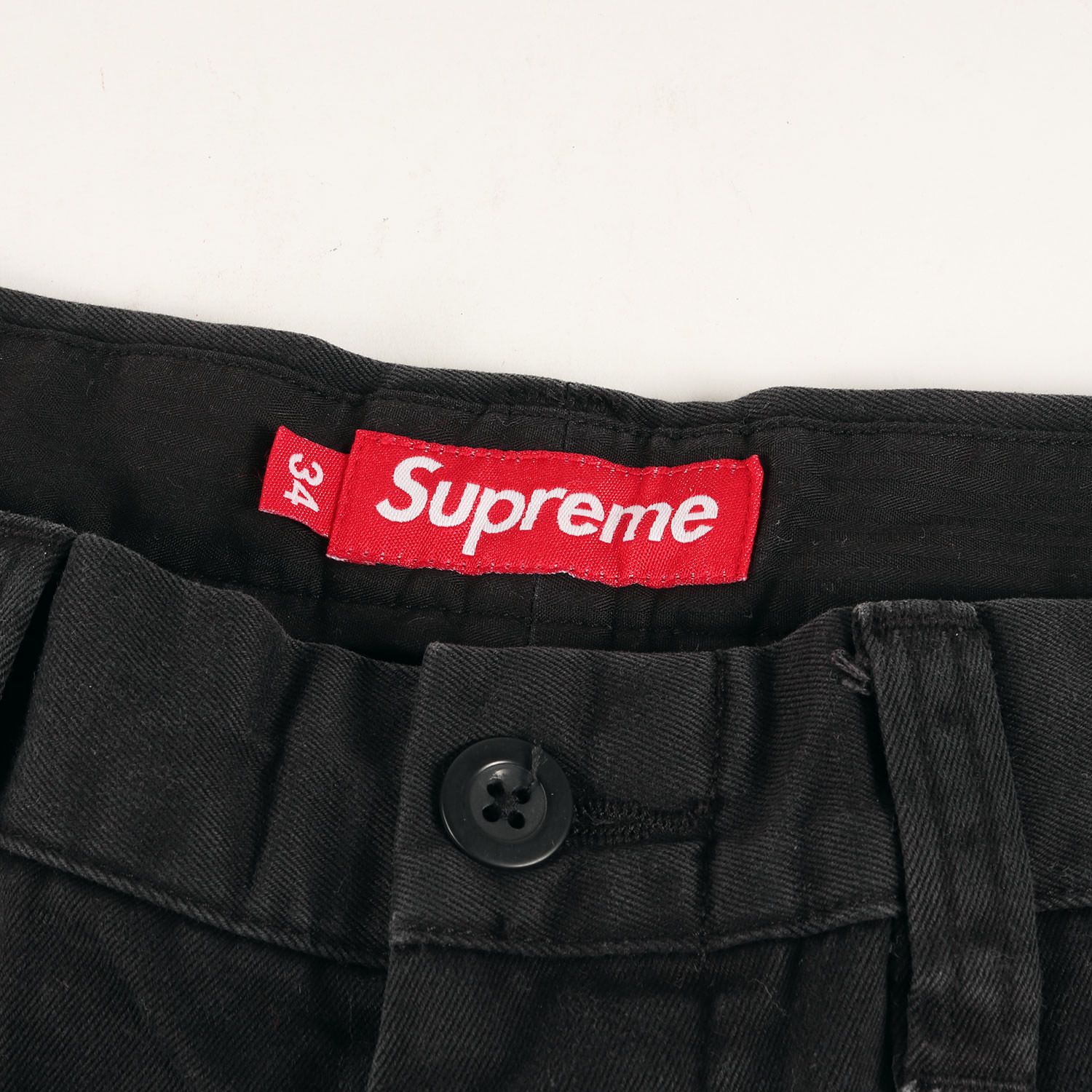 Supreme ブラック チノパン　34サイズ 美品】Supreme シュプリーム パンツ サイズ:34 / 24SS