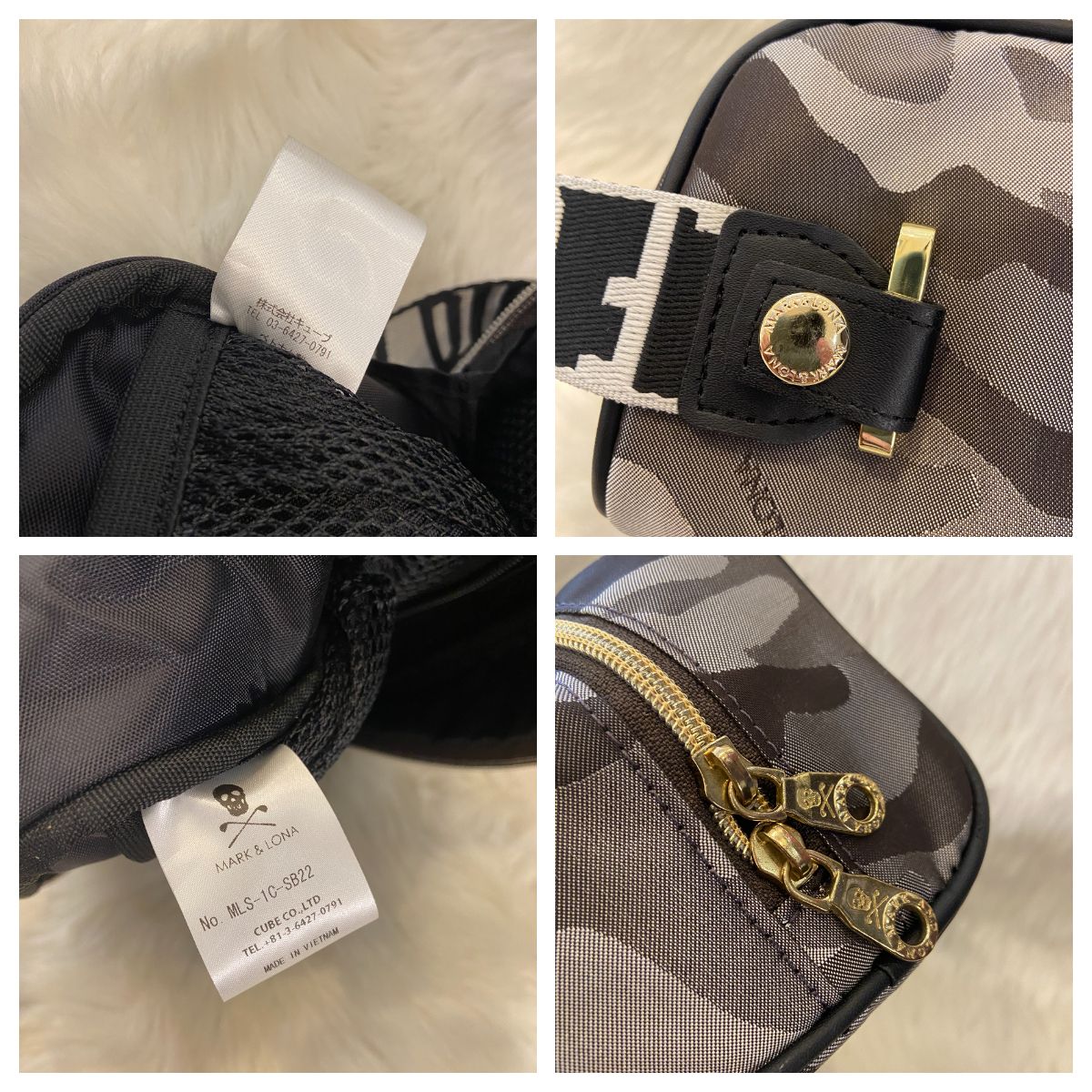 新品 MARK＆LONA スカル 迷彩 ゴルフバッグ クラッチポーチ 【公式通販】