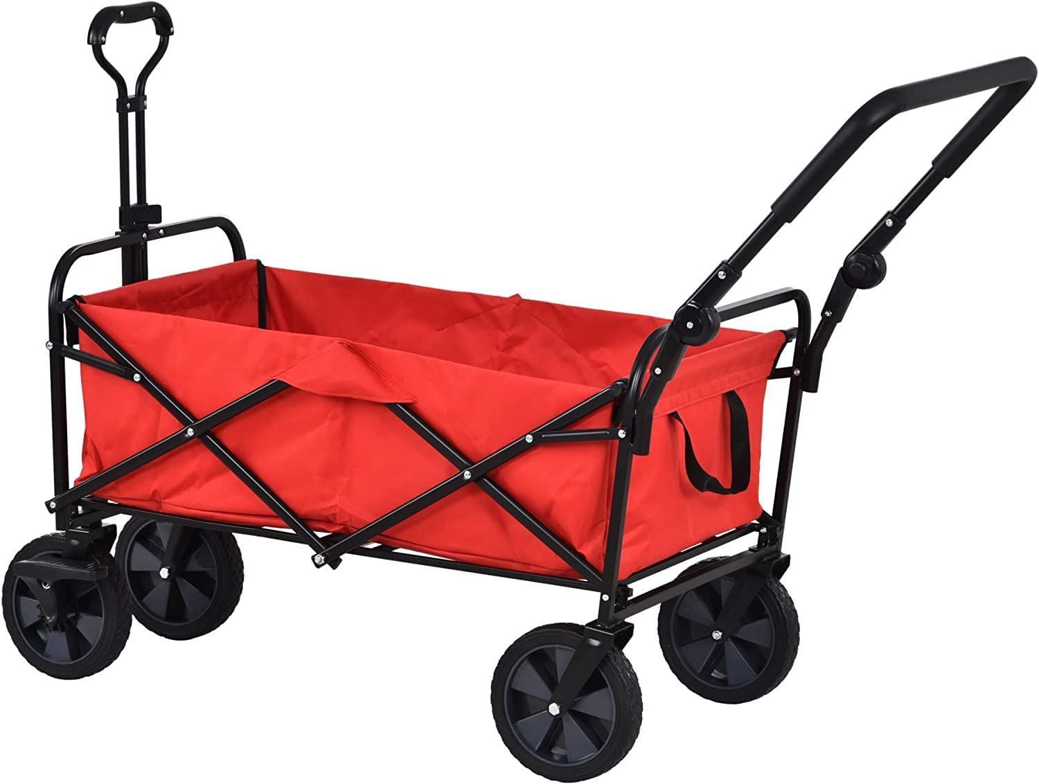 アウトドアワゴン キャリーワゴン 折りたたみ ハンドカート キャンプ キャリーワゴン アウトドア ロック付 取っ手付き 耐荷重100kg キャンプ用品 台車 買い物 アウトドア キャリーカート ショッピング 手押し車バギー