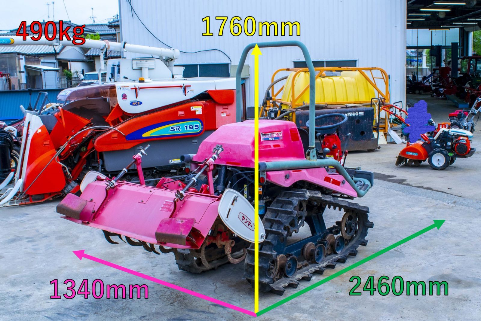 埼玉発 ヤンマー トラクター AC-10D 10馬力 ディーゼル AR120 クローラー 乗用耕運機 家庭菜園 自動深耕 自動水平 オート モンロー  - メルカリ