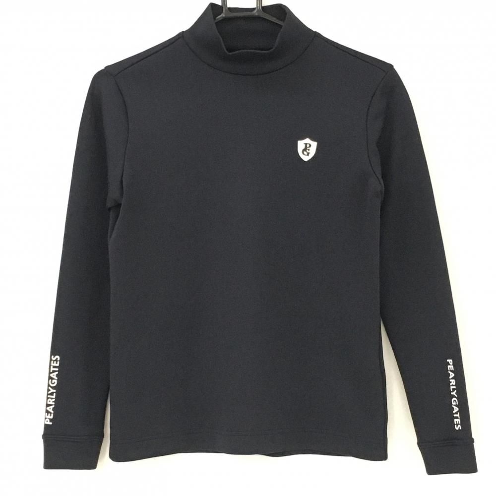 PEARLY GATES パーリーゲイツ 長袖ハイネックシャツ　no1 パーリーゲイツ 長袖ハイネックシャツ 白×ネイビー ハーフジップ 微