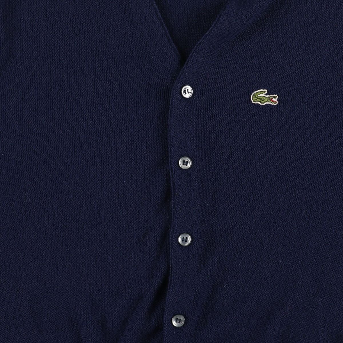 80年代 ラコステ LACOSTE IZOD アクリルニットカーディガン メンズM