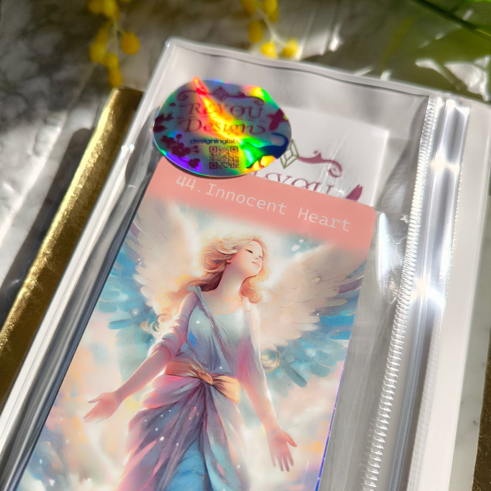 春の新作＊ネオンパステルと光あふれる女神の世界＊心理士が作る44枚組オラクルカード「ReYOU design CARDS」｜あなたのお気に入りの場所でセルフカウンセリング｜前向きで思考整理できるメッセージで疲れた心にリラックスと元気をチャージ｜マット加工版