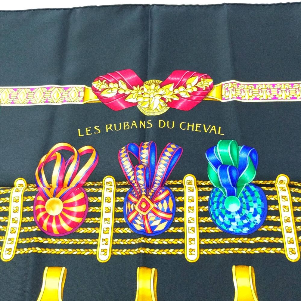 エルメス HERMES カレ90 LES RUBANS DU CHEVAL HERMES エルメス スカーフ カレ90 『LES RUBANS DU CHEVAL（ 馬