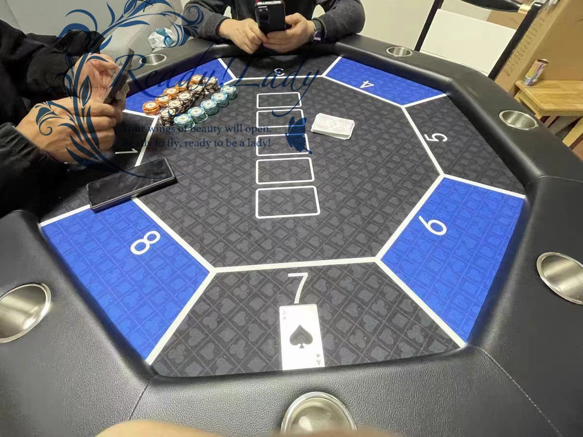テキサスホールデム 折りたたみ式ポーカーテーブル 8人用 カジノゲーム 120cm