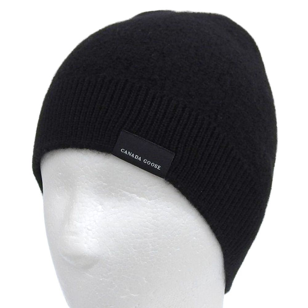 カナダグース　ニット帽　ブラック　新品タグ付き未使用品★ 超美品 カナダグース CANADA GOOSE 現行タグ ホールガーメント