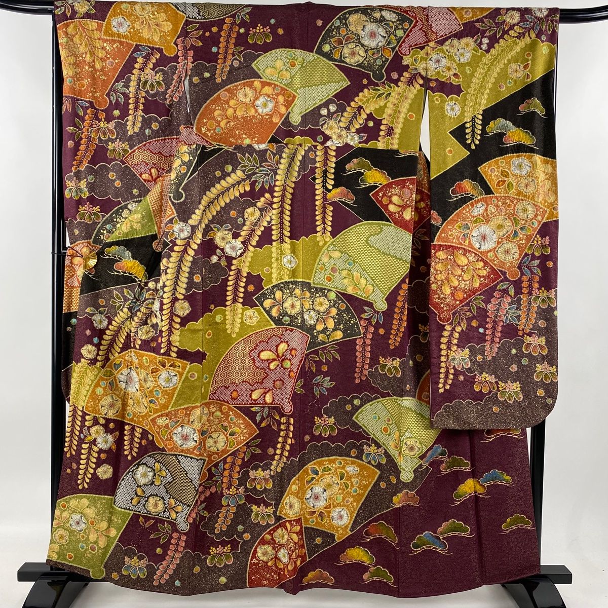 振袖 身丈159.5cm 裄丈64.5cm M 袷 翠山工房 ますいわ屋 落款 辻が花  