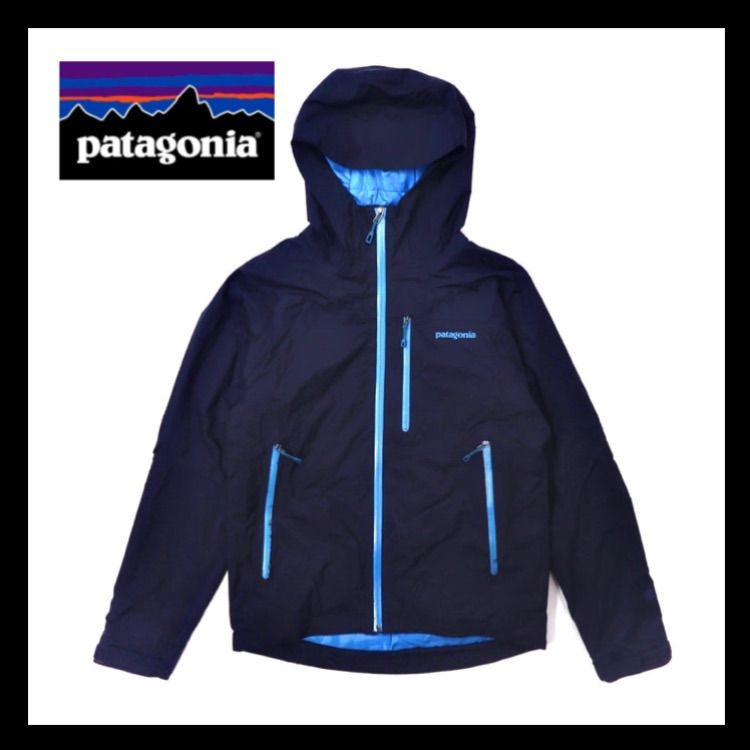 patagonia インサレーテッドトレントシェルジャケット S ネイビー 止水