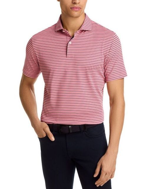 送料無料 ピーター ミラー レディース ポロシャツ トップス Crown Crafted Bridge Performance Jersey Polo Shirt Pink Crepe