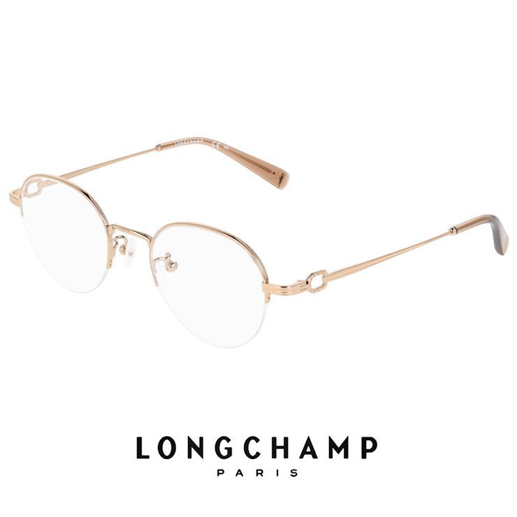 レディース ロンシャン メガネ lo2179lbj-714 47mm longchamp 眼鏡 かわいい おしゃれ 軽量 オーバル 型 ハーフリム ナイロール チタン フレーム FEMALE TITANIUM アジアンフィット ダミーレンズ発送