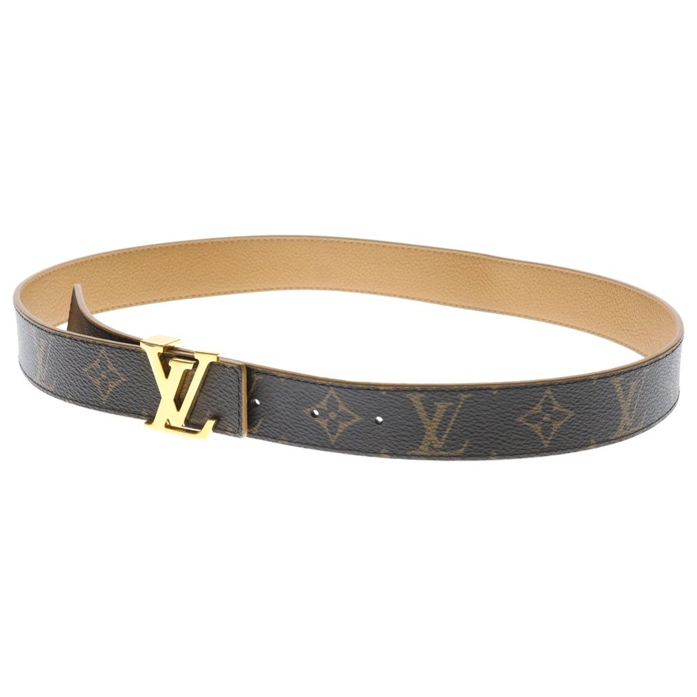 LOUIS VUITTON ルイヴィトン モノグラム サンチュールイニシアル リバーシブル ベルト ブラウン ゴールド金具 32|80 M0363
