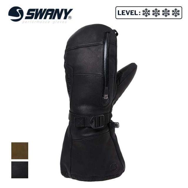 SWANY ホワイトミトンとブラックインナー手袋セット　　サイズM SWANY ホワイトミトンとブラックインナー手袋セット サイズM