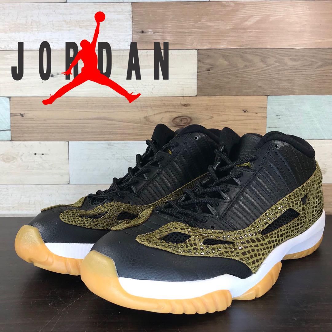 箱あり NIKE AIR JORDAN 11 ナイキ エア ジョーダン 11 レトロ ローカット ブラック スネイク 27.5cm U06077 306008-013