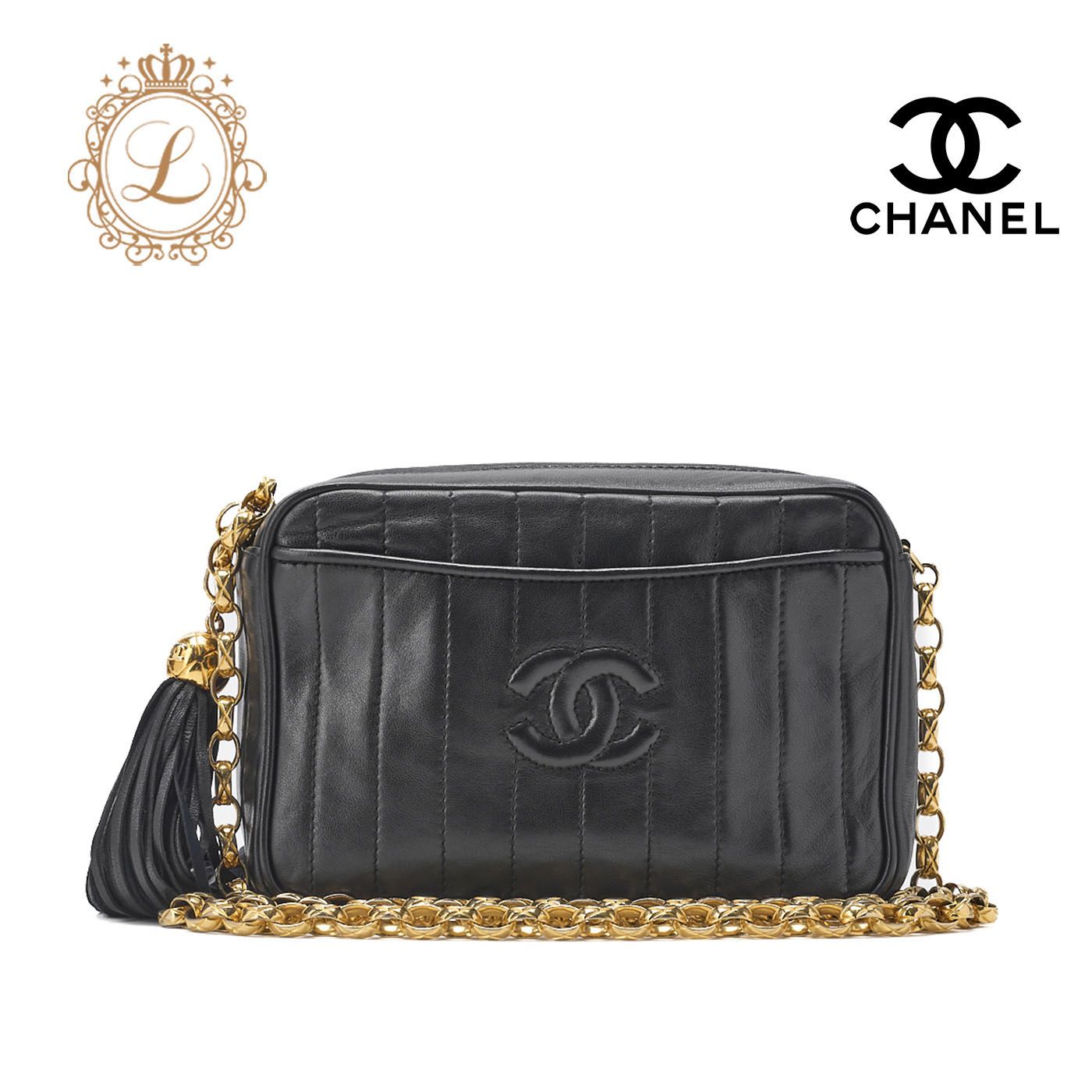 CHANEL シャネル マドモアゼル ココマーク フリンジ付き ビジュー 
