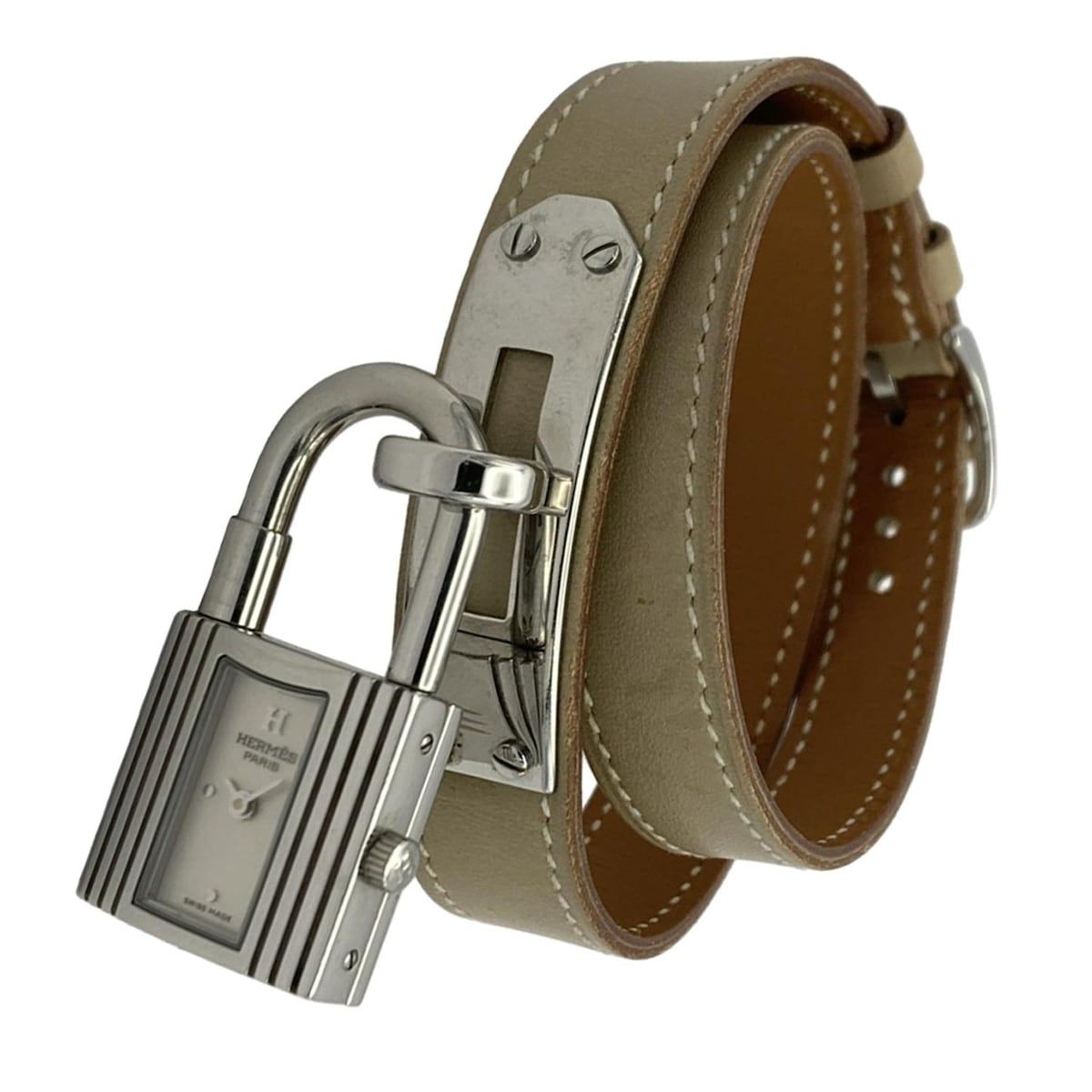 最終値下げ　美品　エルメス　ケリーウォッチ　時計 楽天市場】エルメス【HERMES】ケリーウォッチSV925レザーベルト
