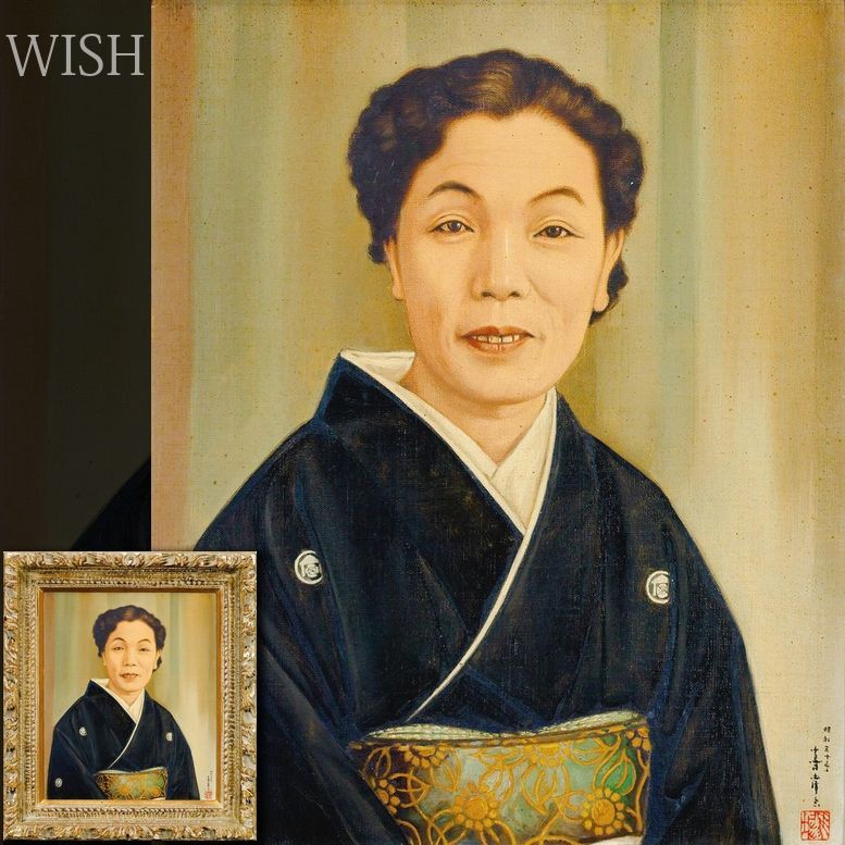 真作】【WISH】馬堀法眼喜孝 油彩 8号 1955年作 ◇昭和の品と美