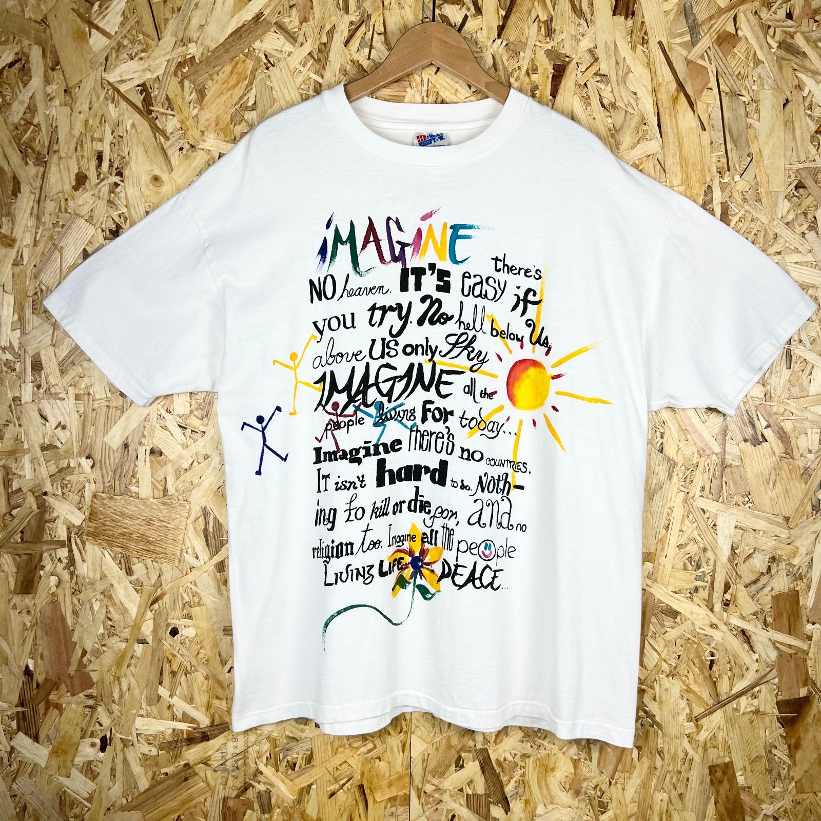 90sジョンレノンTシャツオノヨーコビートルズアンディウォーホルXL