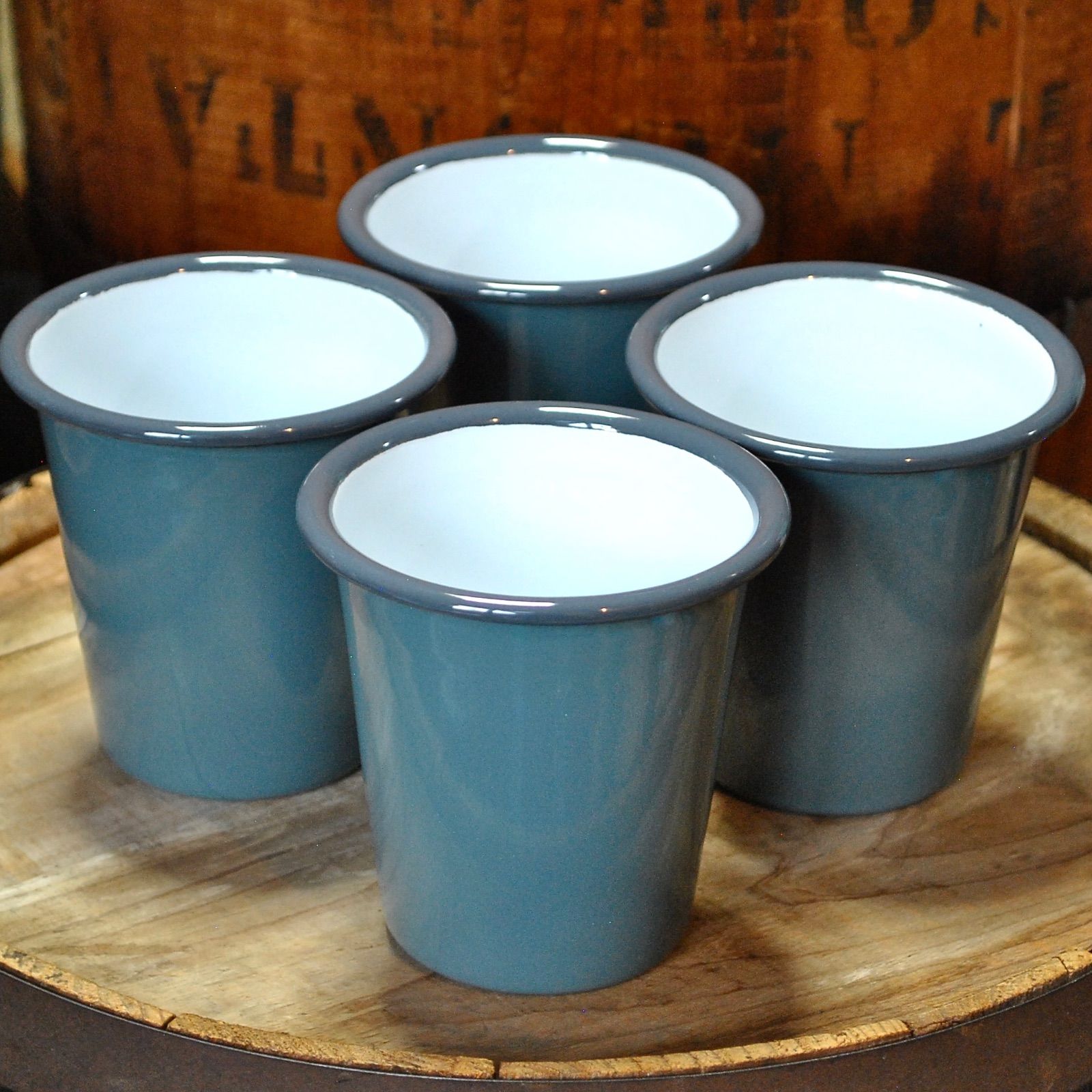 ファルコンFALCON英国伝統ホーロータンブラー310ml【ピジョングレー4点