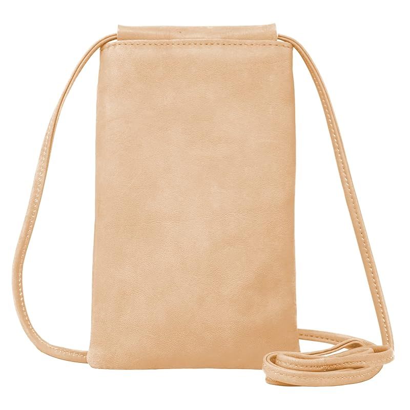 REOLF スマホポーチ 本革 ショルダーバッグ メンズ レディース 携帯ポーチ Pink 1