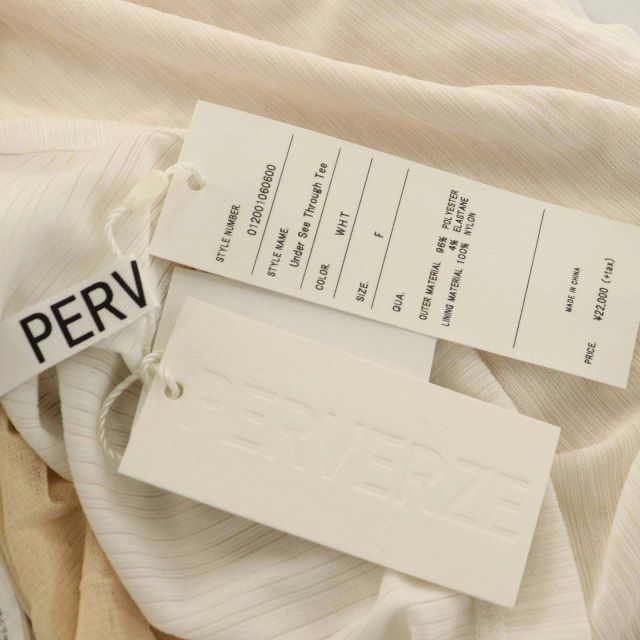 タグ付き パーバーズ PERVERZE under see through tee タグ付き パーバーズ PERVERZE under see through tee