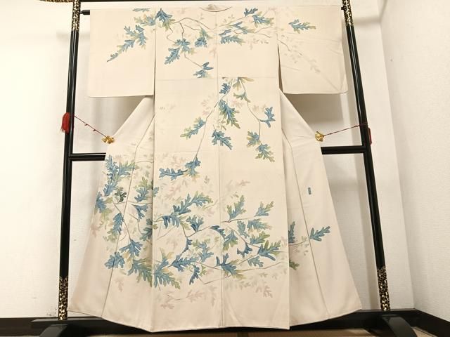 平和屋着物●本加賀友禅作家 北村比呂志 訪問着 枝花文 正絹 AABB1519ph