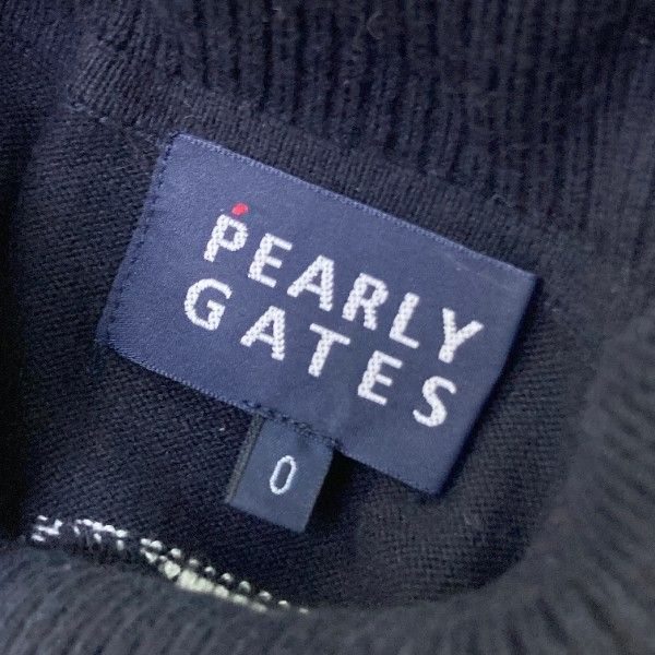 PEARLY GATES ブラック タートルネック セーター PEARLY GATES ブラック タートルネック セーター