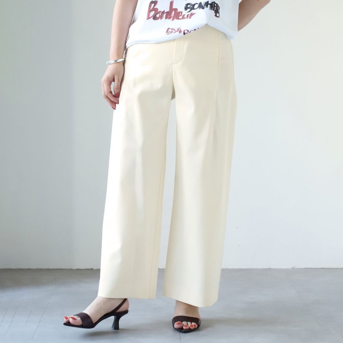 VERMEIL par iena ホワイト ジーンズ　ワイドパンツ VERMEIL par iena ホワイト ジーンズワイドパンツ