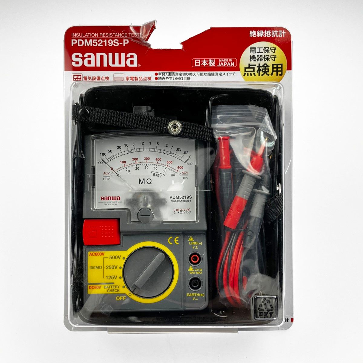 ▽▽SANWA 三和電気計器 絶縁抵抗計 PDM5219S 未開封品