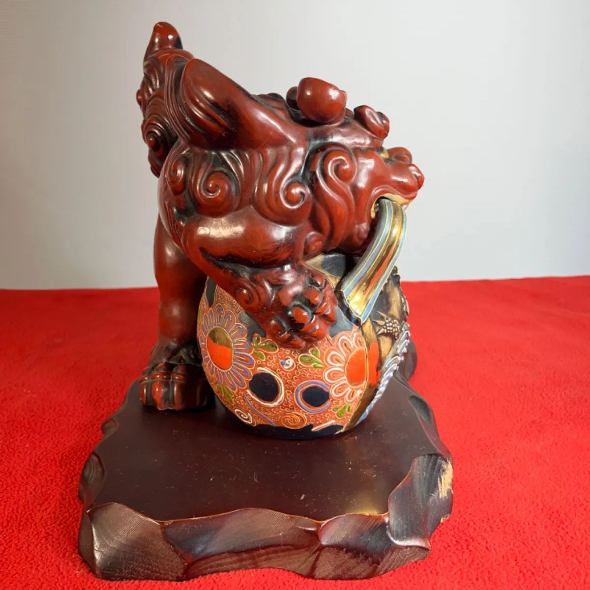 インテリア 置物 九谷焼 須栄義 獅子