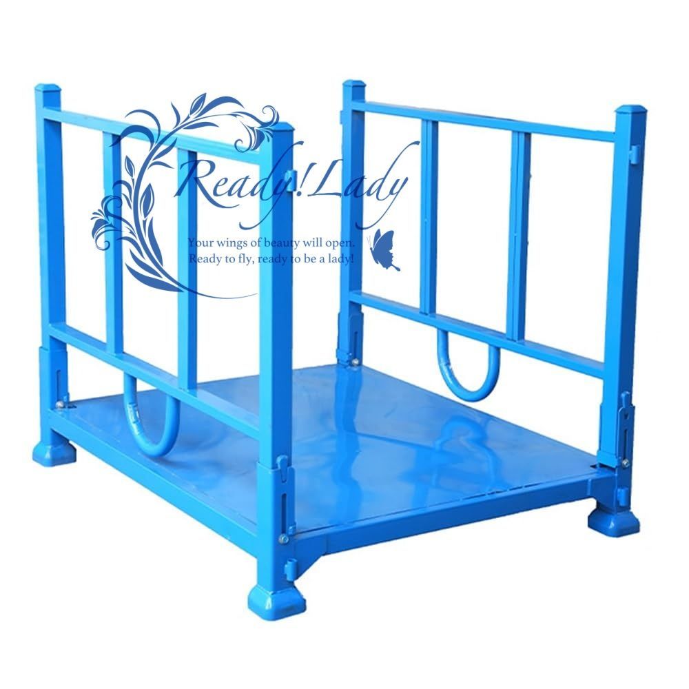 物流パレット 収納ラック 折りたたみ式 鋼製 耐荷重 積み重ね 防カビ 防腐 滑り止め 高さ調整 通気性 業務用 倉庫 工場 スーパーマーケット 大型 保管用品 コンテナ 150 150 150cm