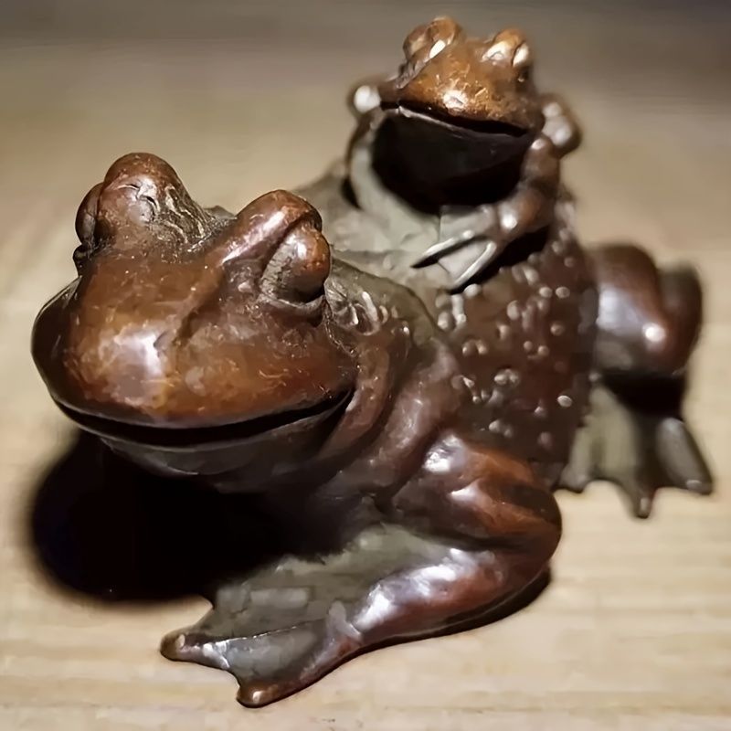 オブジェ 置物 オーナメント カエルの親子 かえる ガーデニング 庭 装飾 銅 インテリア ミニチュア 可愛い 室内 屋内 インテリア雑貨 玄関 リビング ダイニング インテリア小物 鉢植えオブジ