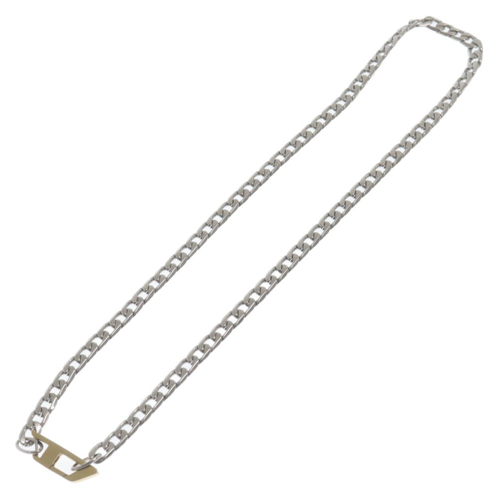 DIESEL (ディーゼル) STEEL NECKLACE Dロゴ ネックレス シルバー