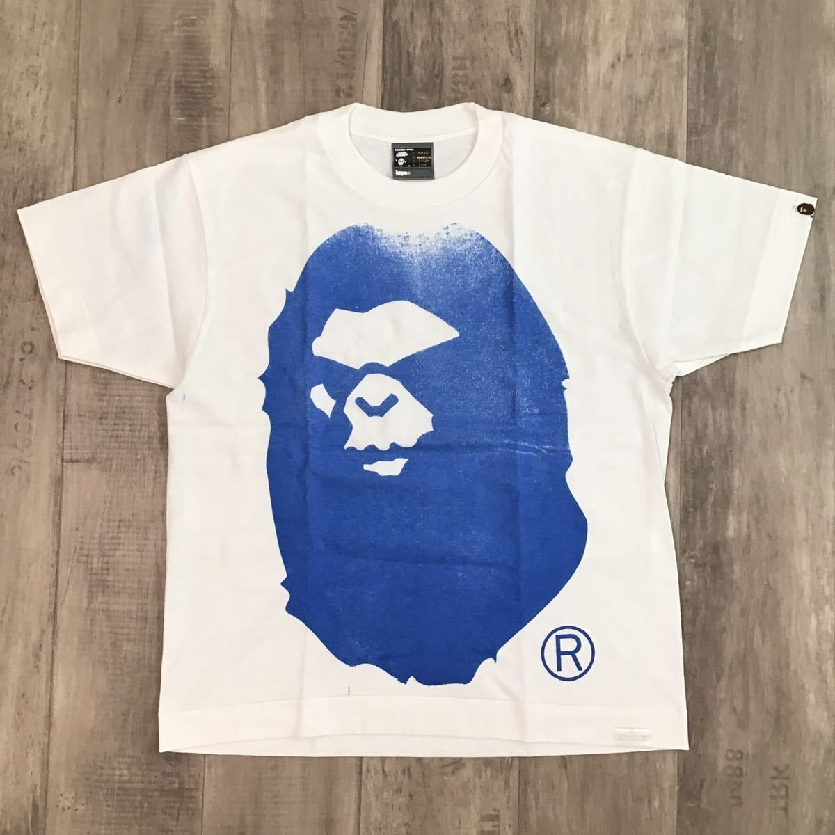 ★新品★ 青山限定 NIGO 手刷り Mad Face Tシャツ Mサイズ BAPE a bathing ape エイプ ベイプ アベイシングエイプ  handprint