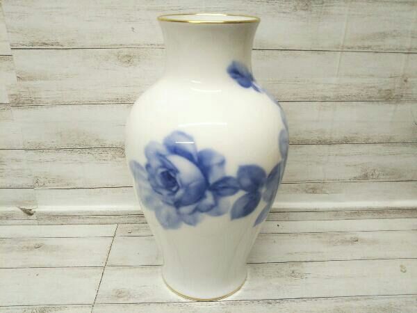 大倉陶園 オオクラトウエン ブルーローズ 8011 36cm 花器 花生 花瓶