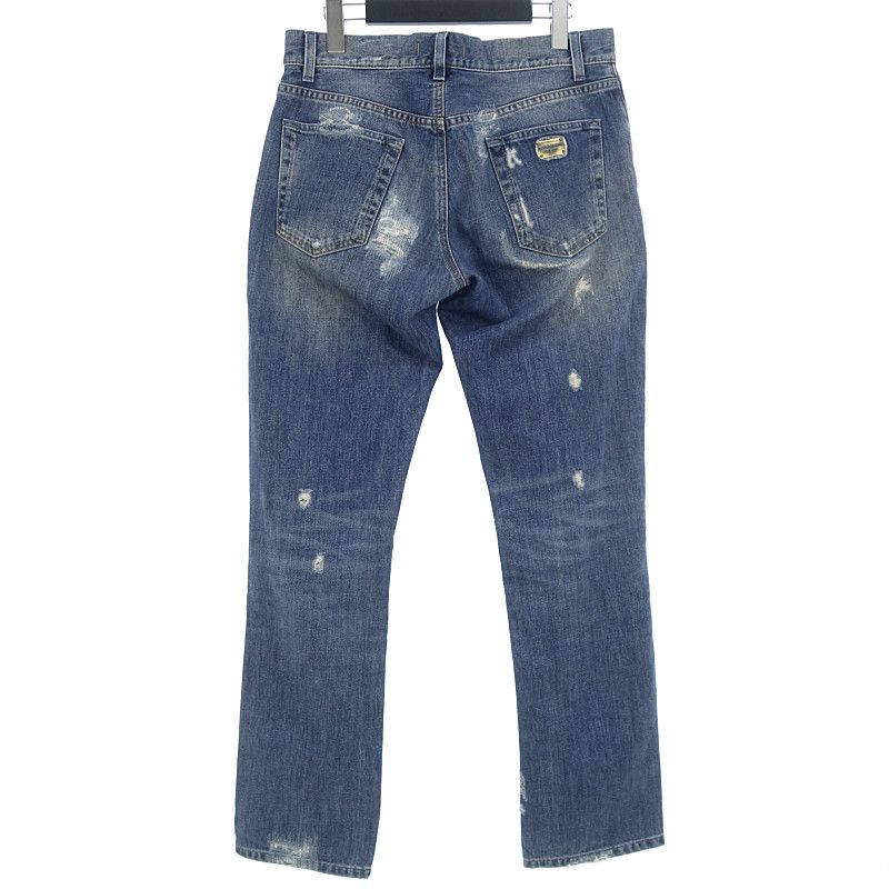 DOLCE＆GABBANAダメージクラッシュドルチェ＆ガッバーナデニムインディゴ