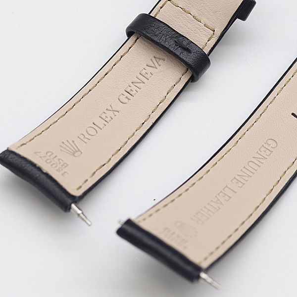 美品 ロレックス 純正ベルト 380077 BSTD ブラック レザー 19mm用