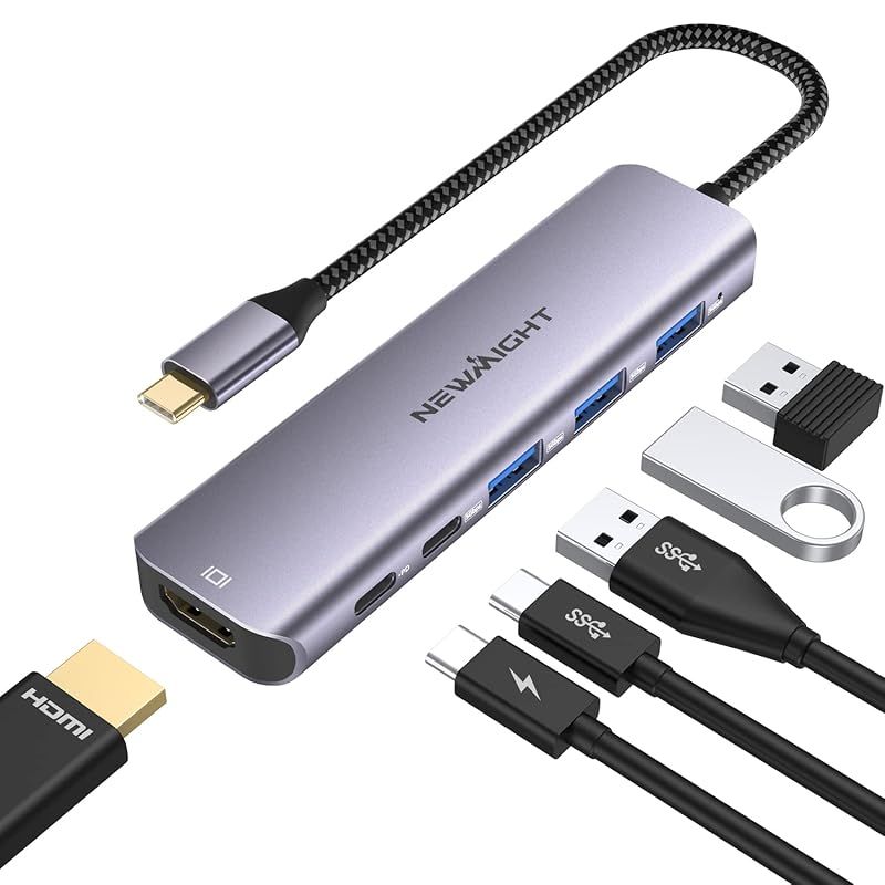 USB C ハブ 6-in-1アダプタ hdmi type-c 4K@30HZ HDMI type-c 2