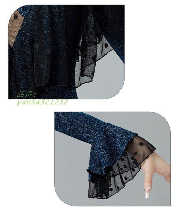 ラテンダンス トップス レオタード式 社交ダンス衣装 トップス フ スリーブ モダンラテンダンス用 イベント ダンスウェア 競技着 上着 yan5a321232 LLC-HASEGAWATOSO_COM