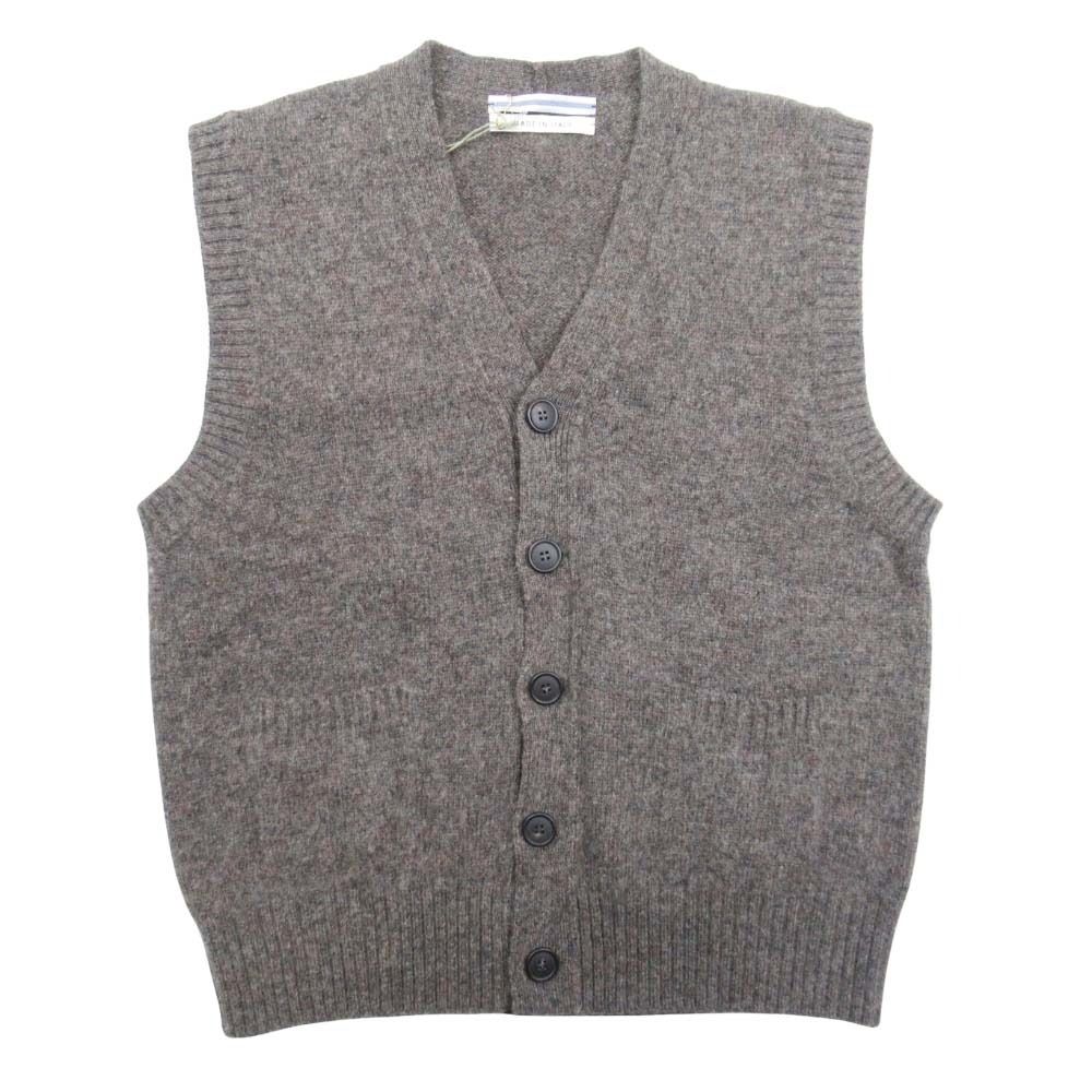 ♥ Cristaseya クリスタセヤ Shetland gilet ジレ ニットベスト シェットランドウール セーター L ブラウン 茶 レディース 古着