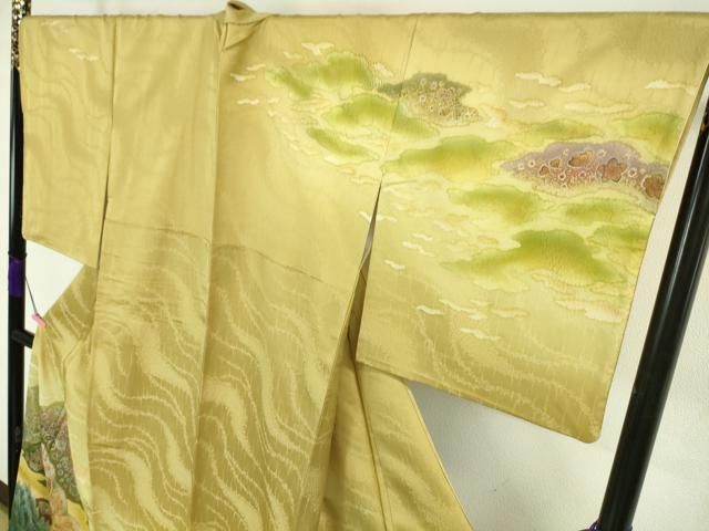 平和屋本店□極上 吉乃一廉 幻の辻が花 訪問着 ロング丈 暈し染め 銀