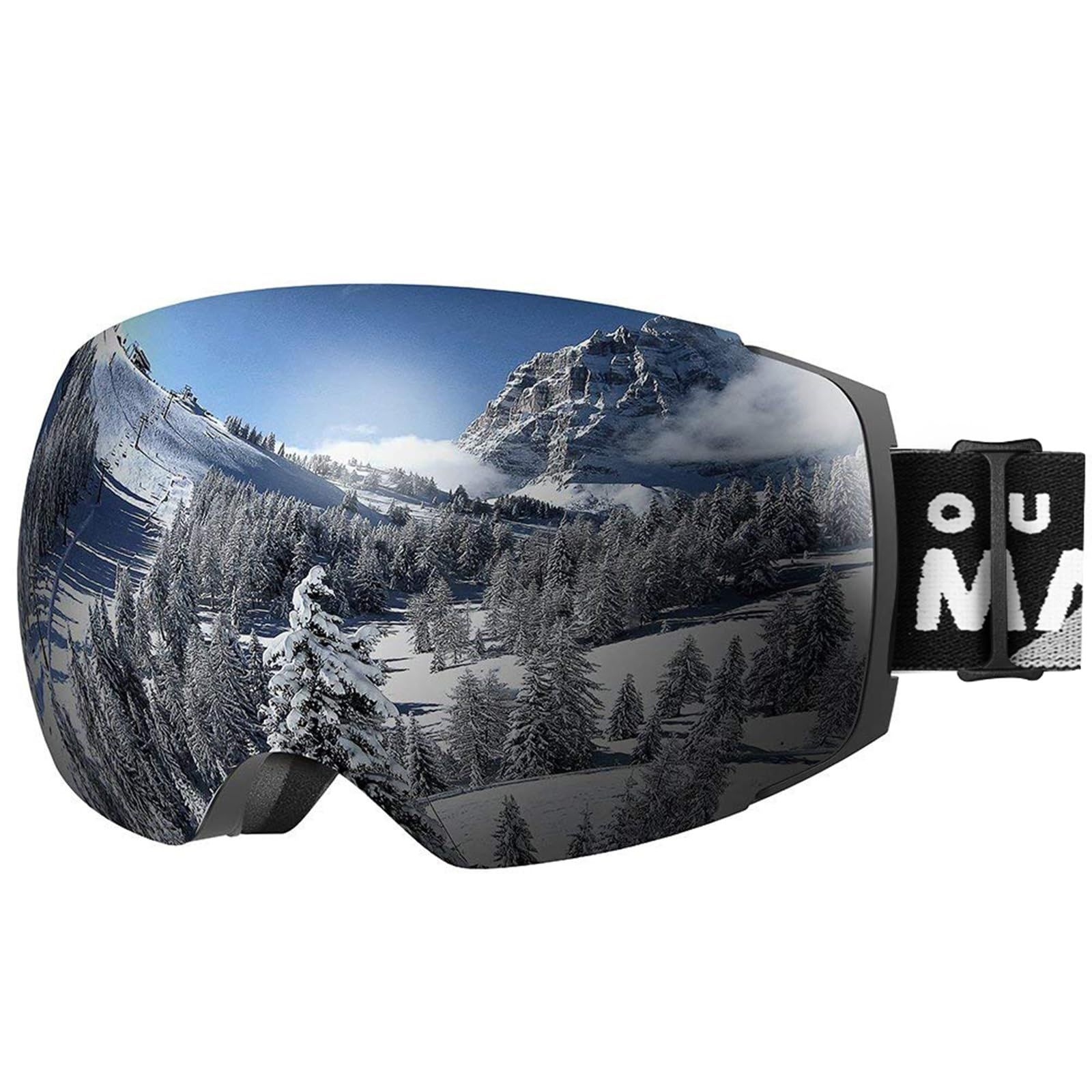 スキーゴーグル 両層磁気レンズ 【マグネット式・レンズ交換可能】 ダブルレンズ 180広視野 [OutdoorMaster] スノーゴーグル 曇り止め メガネ対応 OTG UV紫外線カット スノボートゴーグル スポー