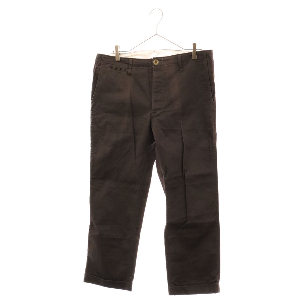 VISVIM (ヴィスヴィム) HIGH-WATER CHINO シンチバック付き チノ ワーク パンツ ブラウン VS0001835
