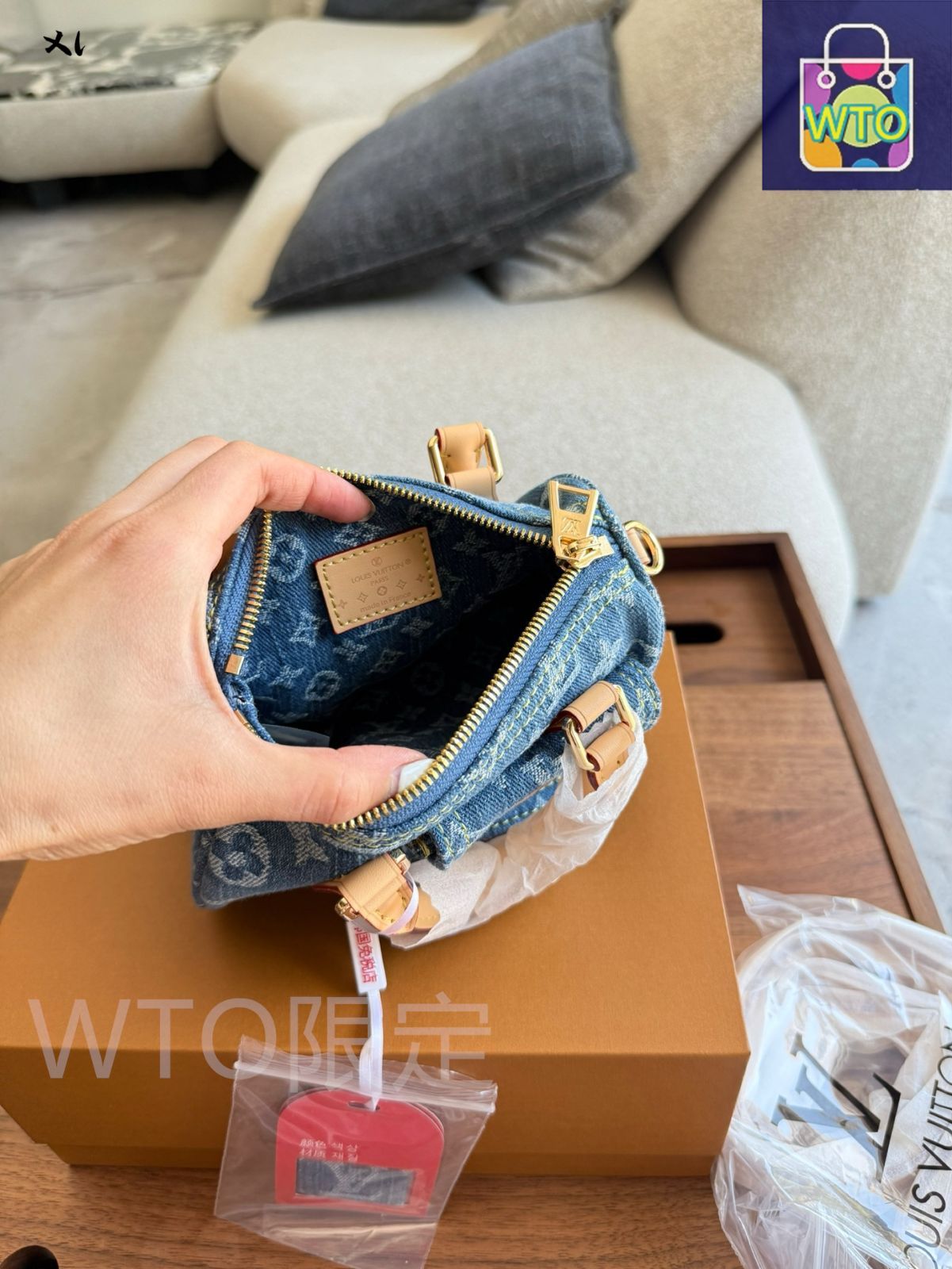 今日特価】Louis Vuitton ルイヴィトン ナノスピーディ デニム