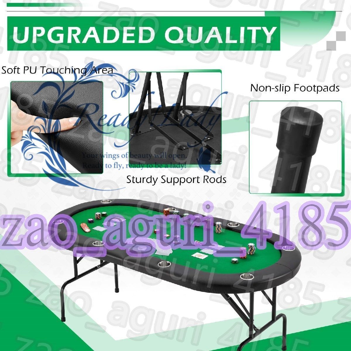 2654新品*ポーカーテーブル10人対応カジノ チップラック ドリンク