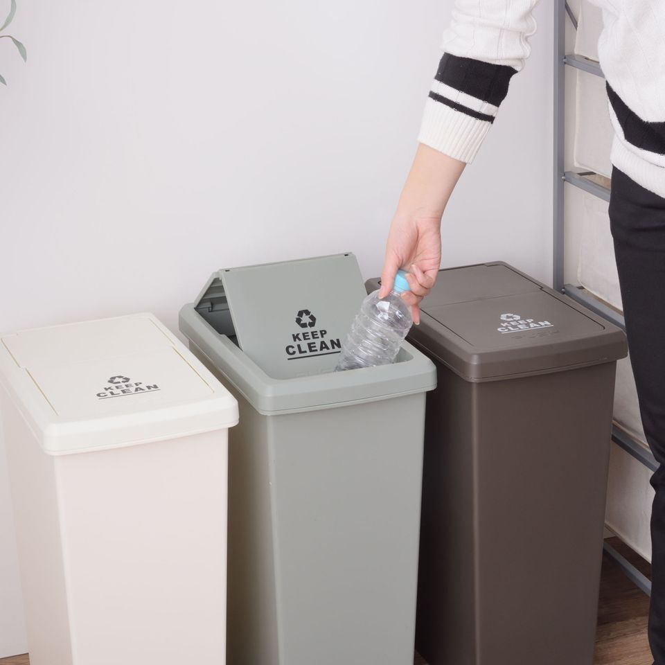 AAZ1043935 スライドペール30L 日本製 キャスター 移動 スムーズ 折りたたみ コンパクト ロック 子供 ペット いたずら防止 便利 ゴミ箱 30L ダストボックス 屋外 屋内 キャスター付き