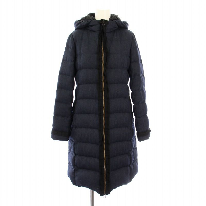 ランバンオンブルー LANVIN en Bleu ヘリンボンダウンコート 3806115  