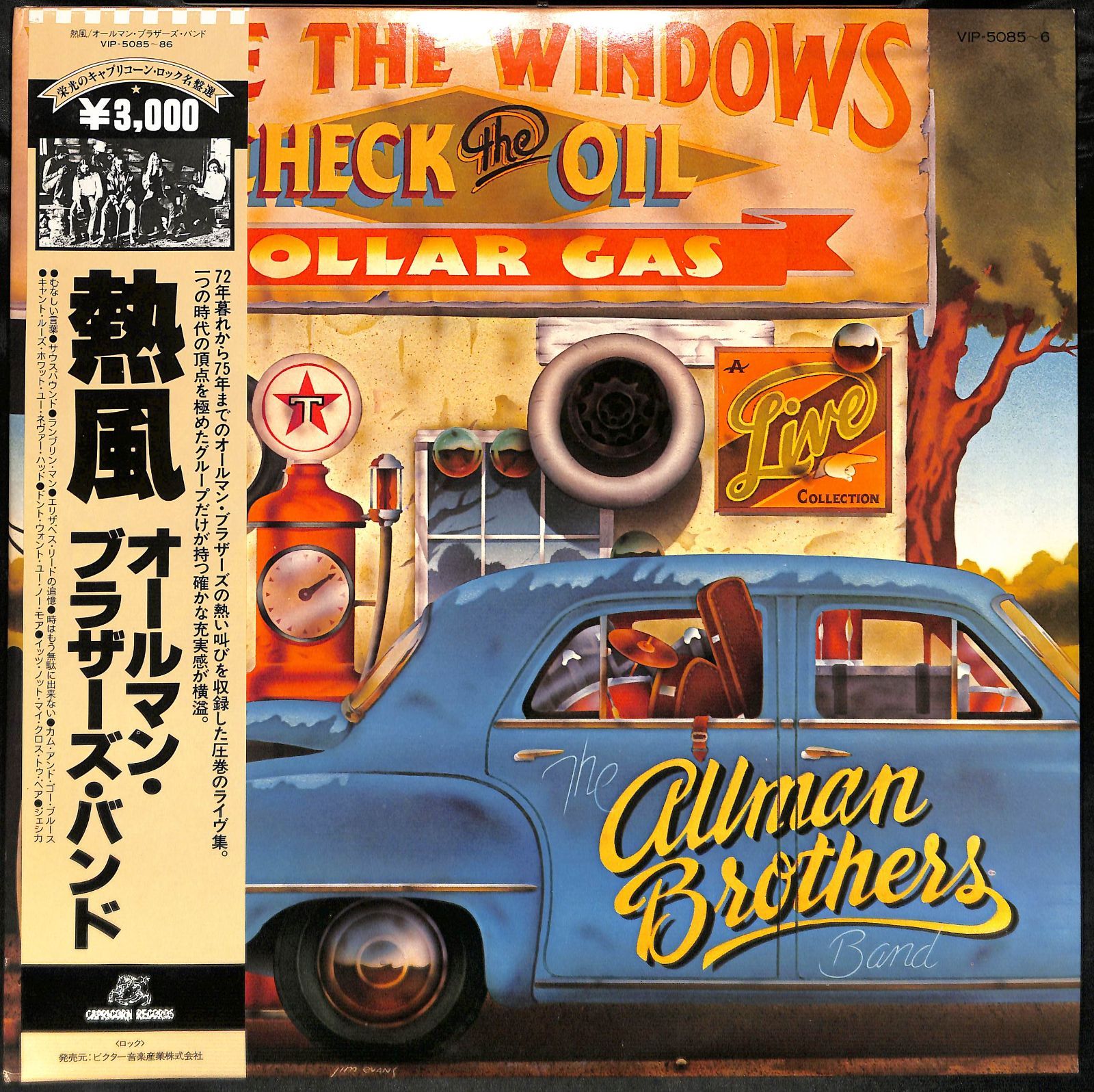 The Allman Brothers Band 熱風 ライヴ 2枚組 レコード The Allman Brothers Band 熱風 ライヴ 2枚組 レコード