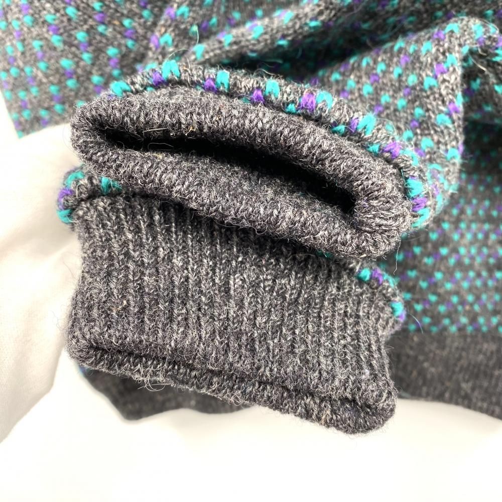 中古】80s L.L.Bean バーズアイニットセーター サイズS