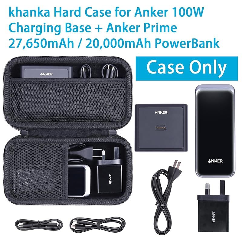【保護ケース付き】Anker Prime Power Bank Amazon.com: khanka for Anker Prime Power Bank 27650mAh 250W