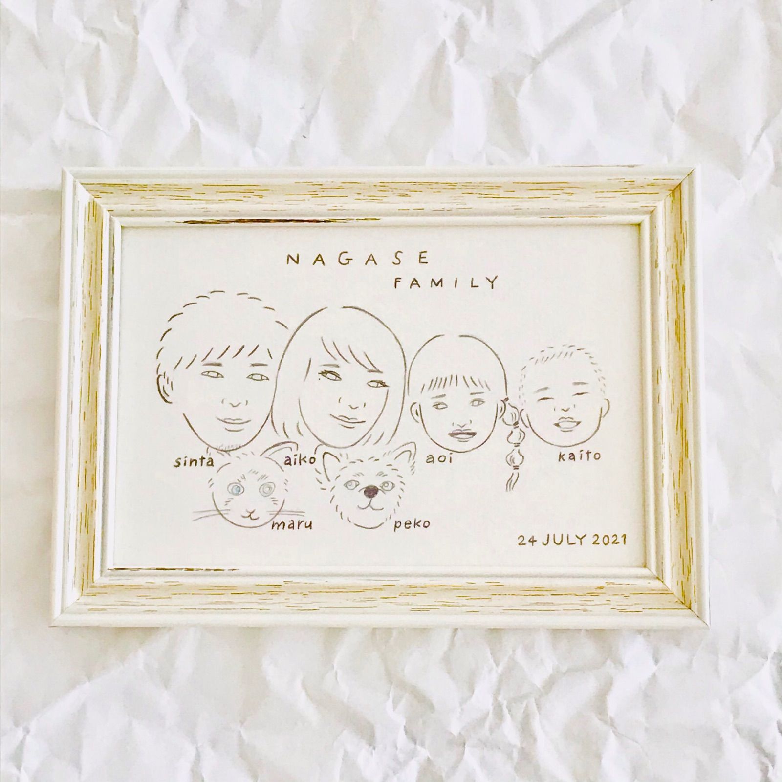 Maya様ご購入専用ページ♡家族の似顔絵のポストカード♡ - メルカリ